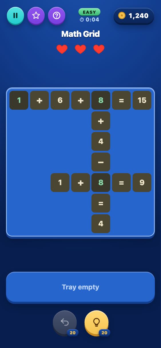 Math Grid - Easy