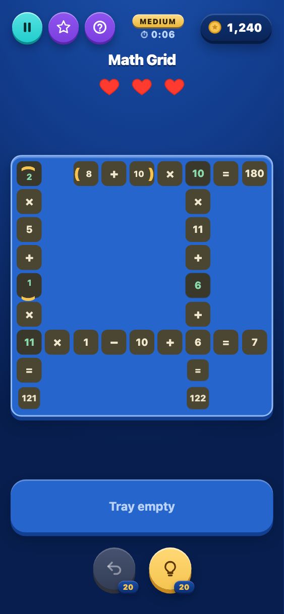 Math Grid - Medium
