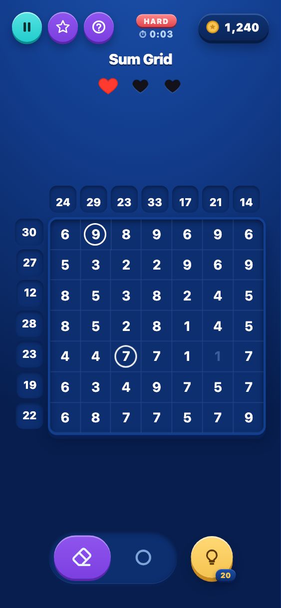 Sum Grid - Hard