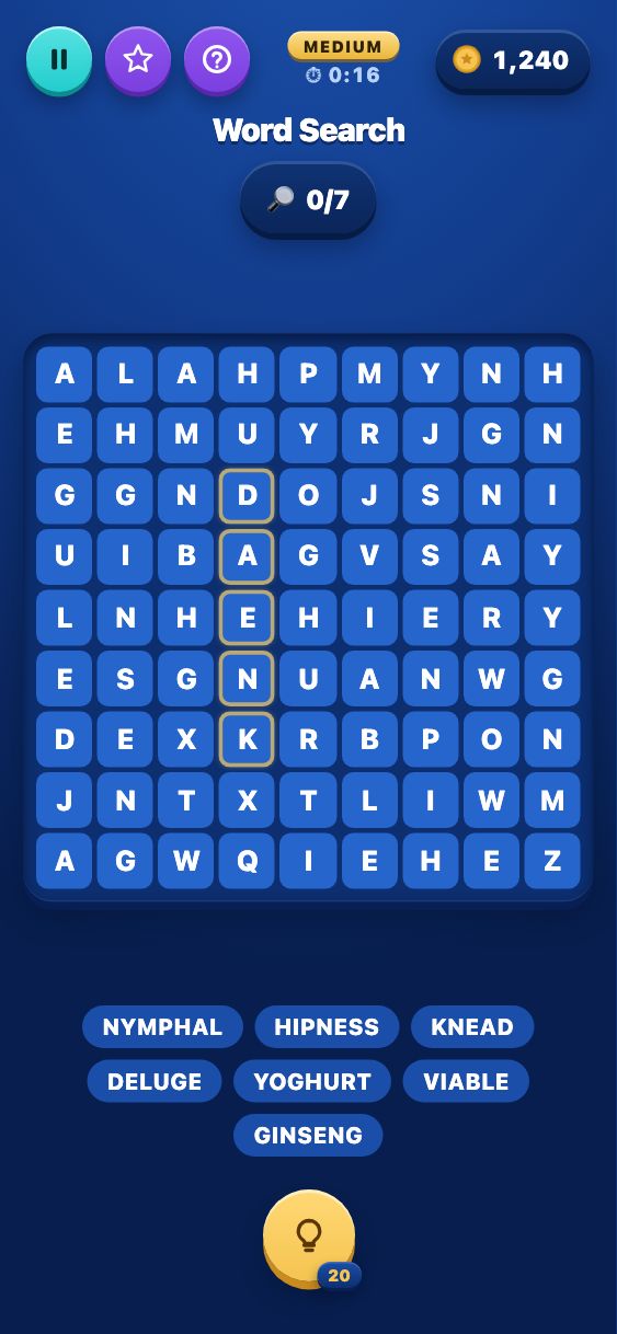 Word Search - Medium